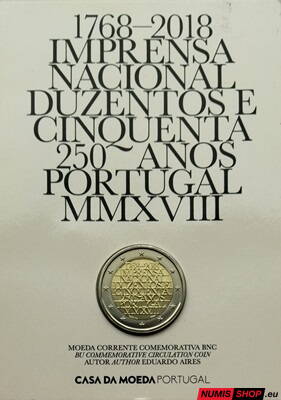 Portugalsko 2 euro 2018 - Štátna tlačiareň - COIN CARD