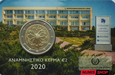 Cyprus 2 euro 2020 - Neurológia a genetika - COIN CARD 
