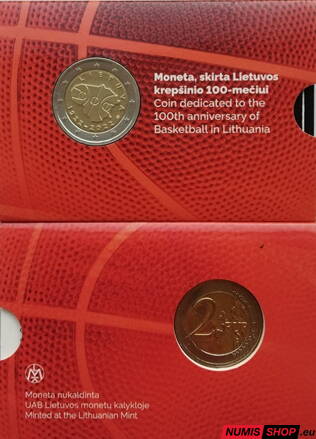 Litva 2 euro 2022 - Basketbal - COIN CARD
