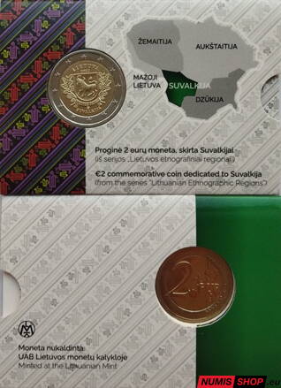 Litva 2 euro 2022 - Suvalkija - COIN CARD