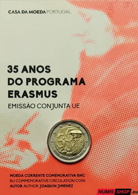 Portugalsko 2 euro 2022 - Erasmus - COIN CARD