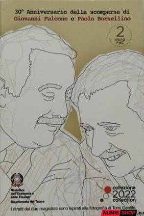 Taliansko 2 euro 2022 - Falcone - Borsellino - COIN CARD