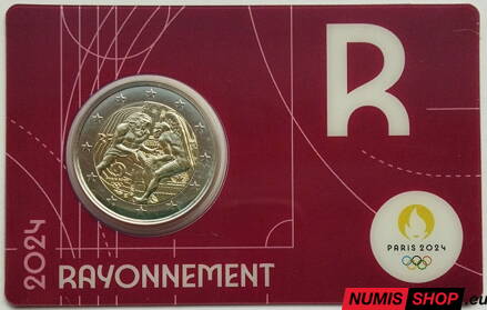 Francúzsko 2 euro 2024 - OH Paríž 2024 - R - COIN CARD 