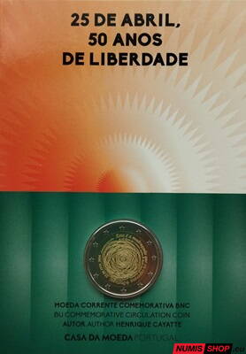 Portugalsko 2 euro 2024 - Karafiátová revolúcia - COIN CARD