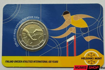 Fínsko 2 euro 2025 - Fínsko-švédska atletika - COIN CARD (ENG)