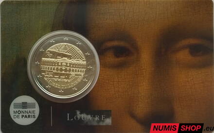 Francúzsko 2 euro 2025 - Louvre - Mona Lisa - COIN CARD