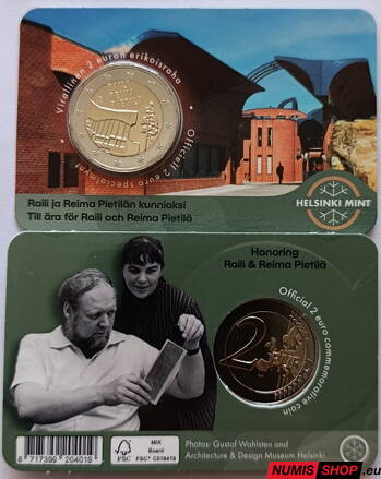 Fínsko 2 euro 2026 - Raili & Reima Pietilä - COIN CARD (FIN/SWE)