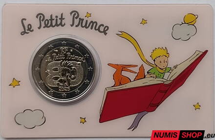 Francúzsko 2 euro 2026 - Malý princ - kniha - ružová - COIN CARD