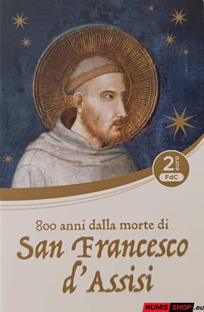 Taliansko 2 euro 2026 - Svätý František z Assisi - COIN CARD