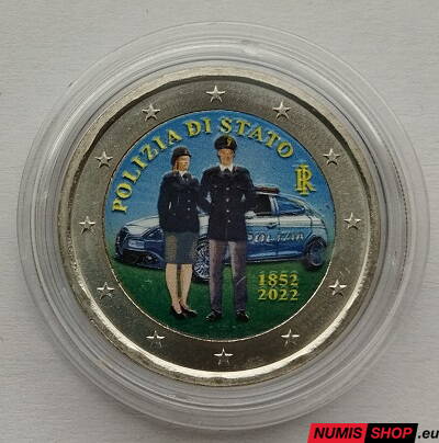 Taliansko 2 euro 2022 - Polícia - COLOR