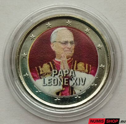 2 euro 2025 - COLOR - Pápež Lev XIV. (2)