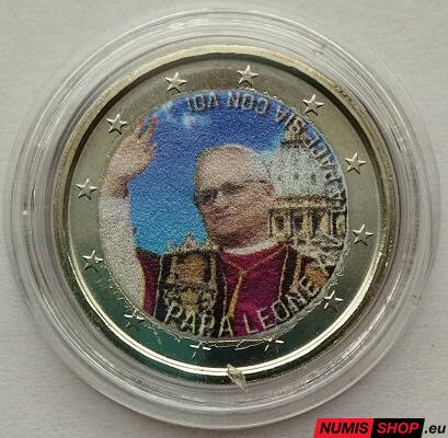 2 euro 2025 - COLOR - Pápež Lev XIV. - La pace sia con voi