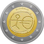 Slovinsko 2 euro 2009 - 10. výročie hospodárskej a menovej únie - UNC