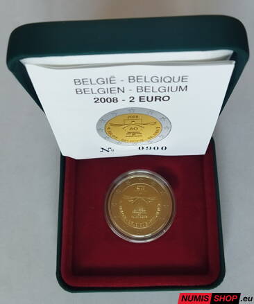 Belgicko 2 euro 2008 - 60. výročie Všeobecnej deklarácie ľudských práv  - PROOF