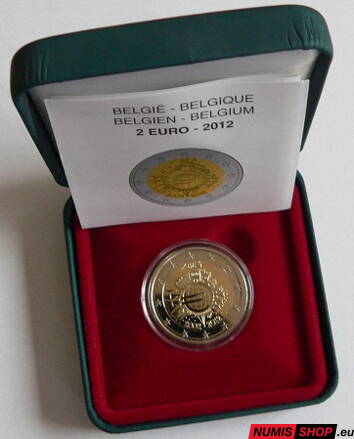 Belgicko 2 euro 2012 - 10 rokov euro - PROOF