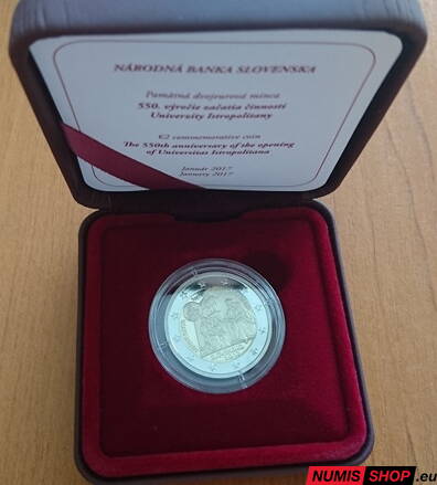 Slovensko 2 euro 2017 - Academia Istropolitana - PROOF