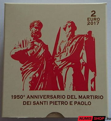 Vatikán 2 euro 2017 - Sv. Peter a Pavol - PROOF