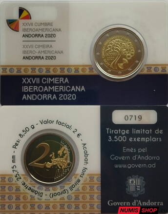 Andorra 2 euro 2020 - Iberoamerický samit - PROOF