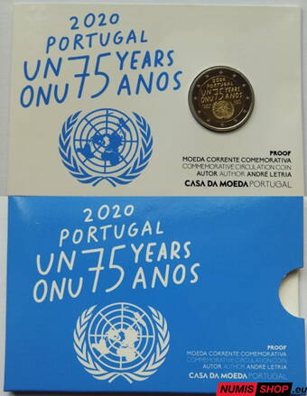 Portugalsko 2 euro 2020 - 75 rokov OSN - PROOF