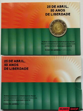 Portugalsko 2 euro 2024 - Karafiátová revolúcia - PROOF