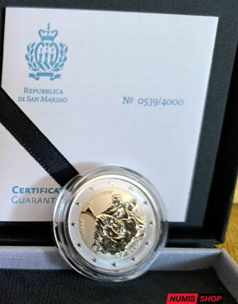 San Maríno 2 euro 2026 - Tiziano - REVERSE PROOF