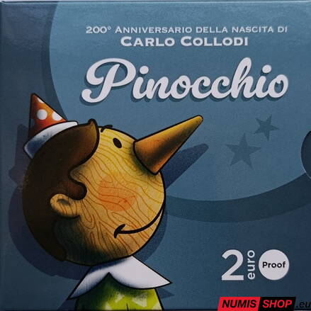 Taliansko 2 euro 2026 - Carlo Collodi - Pinocchio - PROOF