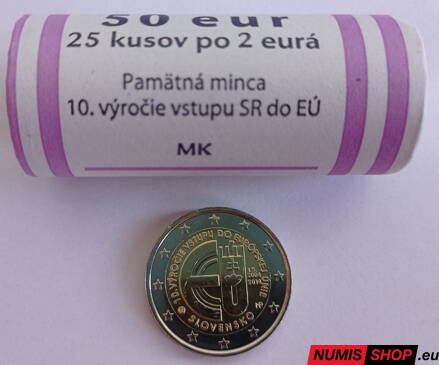 Slovensko 2 euro 2014 - Vstup do EÚ - rolka / roll