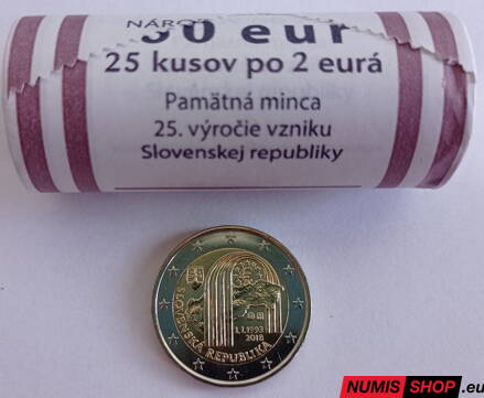 Slovensko 2 euro 2018 - 25. výročie SR - rolka / roll