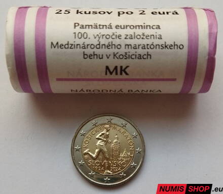 Slovensko 2 euro 2024 - Medzinárodný maratónsky beh v Košiciach - rolka / roll