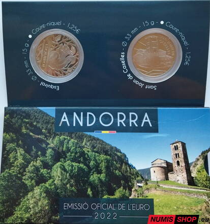 Andorra 2 x 1,25 euro 2022 - Esquirol a Sant Joan de Caselles - BU
