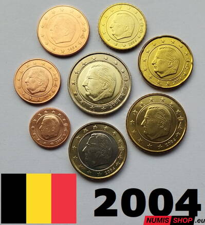 Sada Belgicko 2004 - 1 cent - 2 euro - UNC