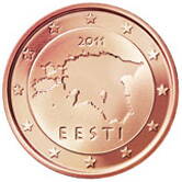 2 cent Estónsko 2011 - UNC 