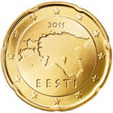 20 cent Estónsko 2011 - UNC 