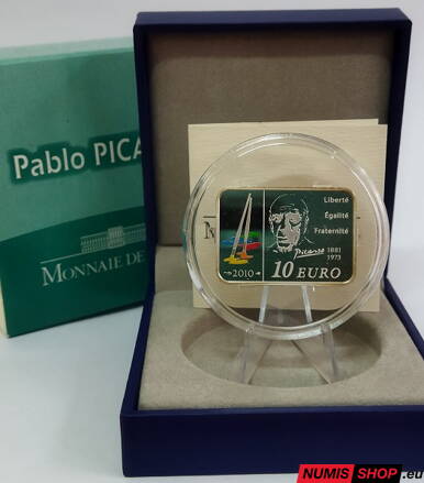Francúzsko 10 eur 2010 - Pablo Picasso - PROOF
