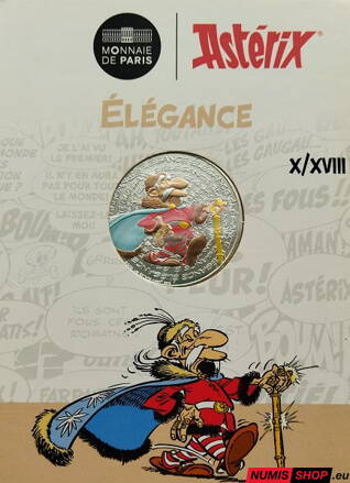 Francúzsko 10 euro 2022 - Asterix -  Elegancia - COLOR - 10/18