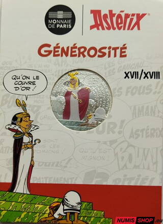 Francúzsko 10 euro 2022 - Asterix - Štedrosť - COLOR - 17/18