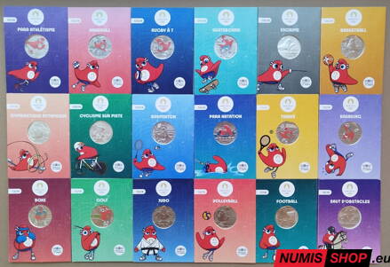Francúzsko 18 x 10 euro 2024 - OH Paríž - komplet séria