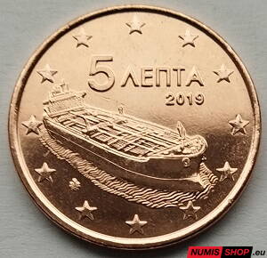 5 cent Grécko 2019 - UNC 