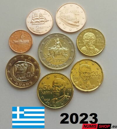 Sada Grécko 2023 - 1 cent - 2 euro - UNC 