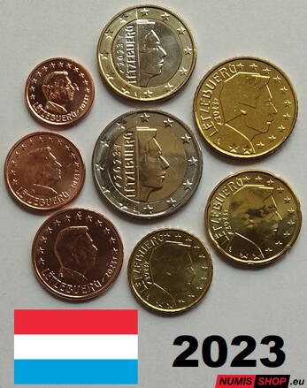 Sada Luxembursko 2023 - 1 cent - 2 euro - UNC 