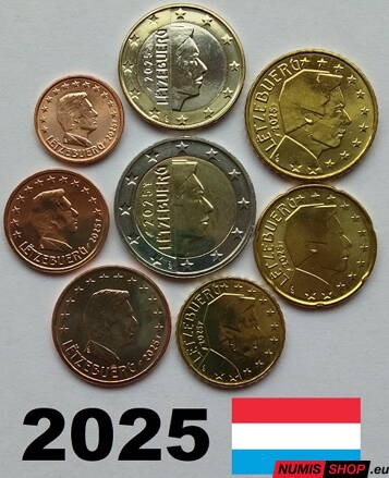 Sada Luxembursko 2025 - 1 cent - 2 euro - UNC 