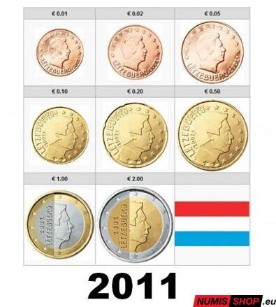 Sada Luxembursko 2011 - 1 cent - 2 euro - UNC 