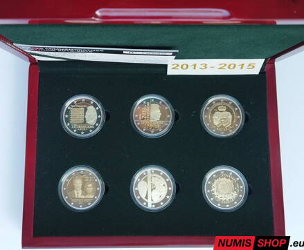 Sada Luxembursko 6 x 2 euro 2013 - 2015 - PROOF