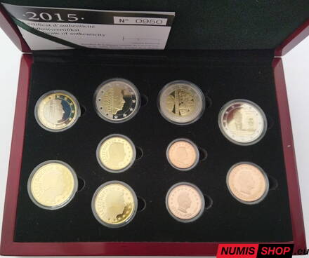 Sada Luxembursko 2015 + pamätné 2 x 2 euro - PROOF