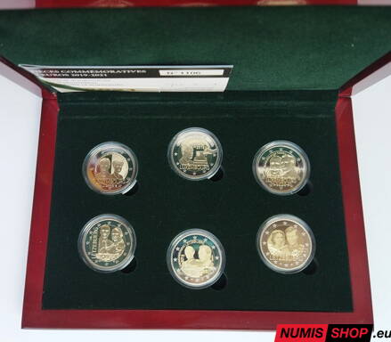 Sada Luxembursko 6 x 2 euro 2019 - 2021 - PROOF