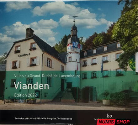 Sada Luxembursko 2022 Vianden + pamätné 2 euro Vlajka