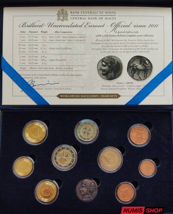 Sada Malta 2011 + pamätné 2 euro