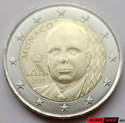 Monako 2 euro 2025 - UNC (nový dizajn)