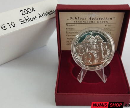 10 eur Rakúsko 2004 - Rakúsko a jeho ľudia - Zámok Artstetten - PROOF