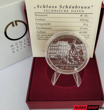 10 eur Rakúsko 2003 - Rakúsko a jeho ľudia - Zámok Schönbrunn - PROOF